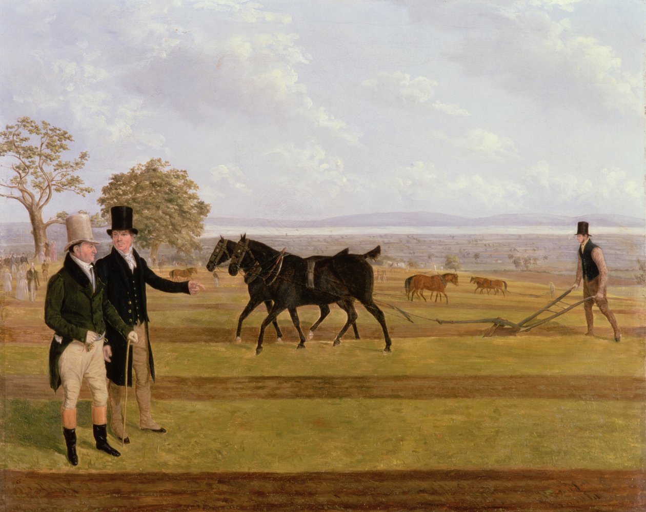 Sir Charles Morgan Castletonin kyntöottelussa 1845 tekijältä James Flewitt Mullock