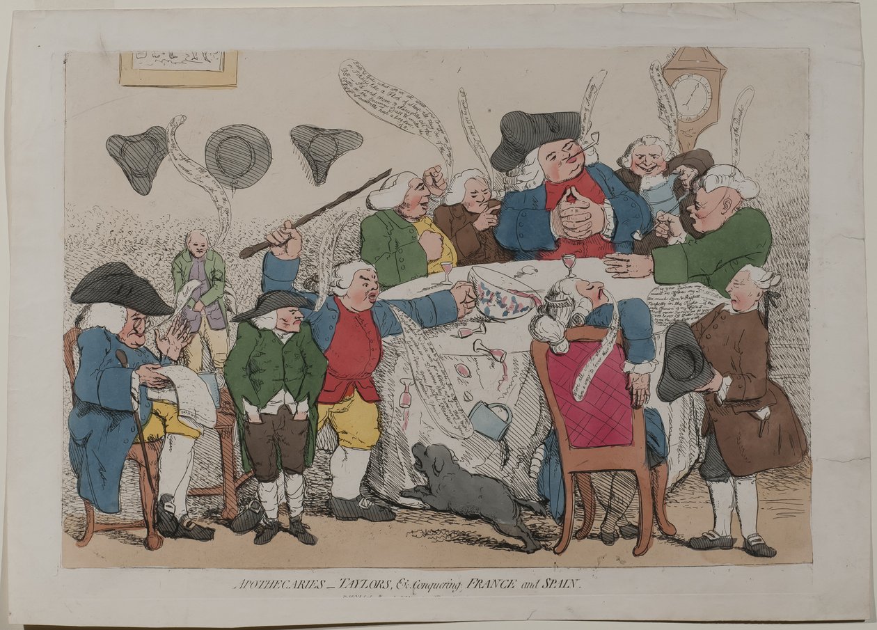 Apteekkarit Taylors valloittavat Ranskan ja Espanjan. tekijältä James Gillray