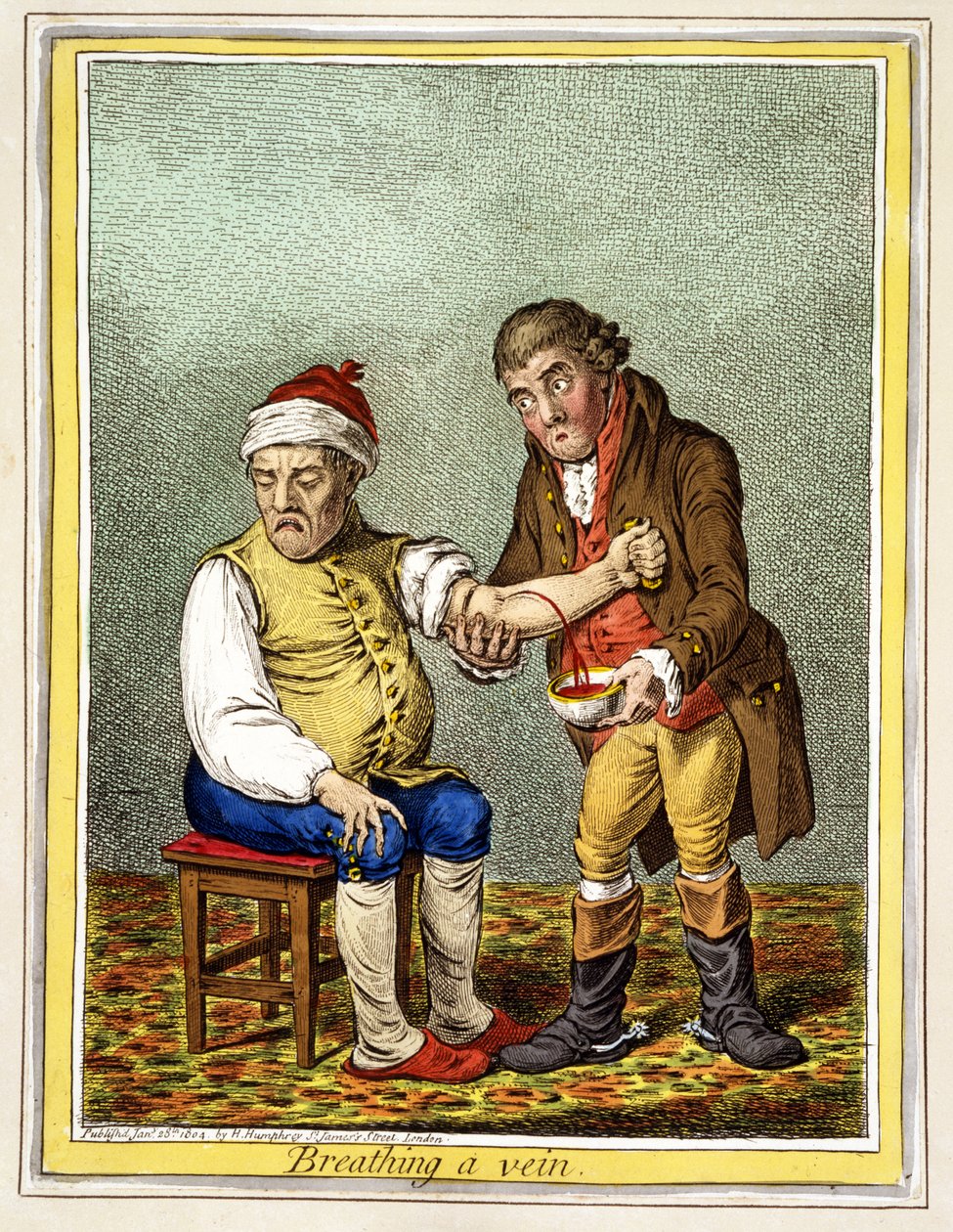 Suonen hengittäminen, pubi. Lontoossa 28. tammikuuta 1804 tekijältä James Gillray