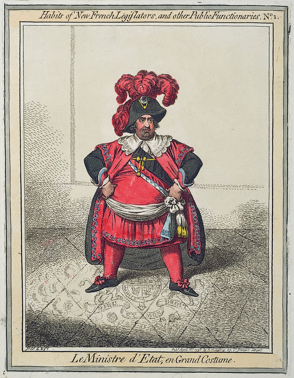 Maniac Ravings, tai Pikku Boney kovassa kunnossa, 1805 (käsinvärjätty etsaus) tekijältä James Gillray