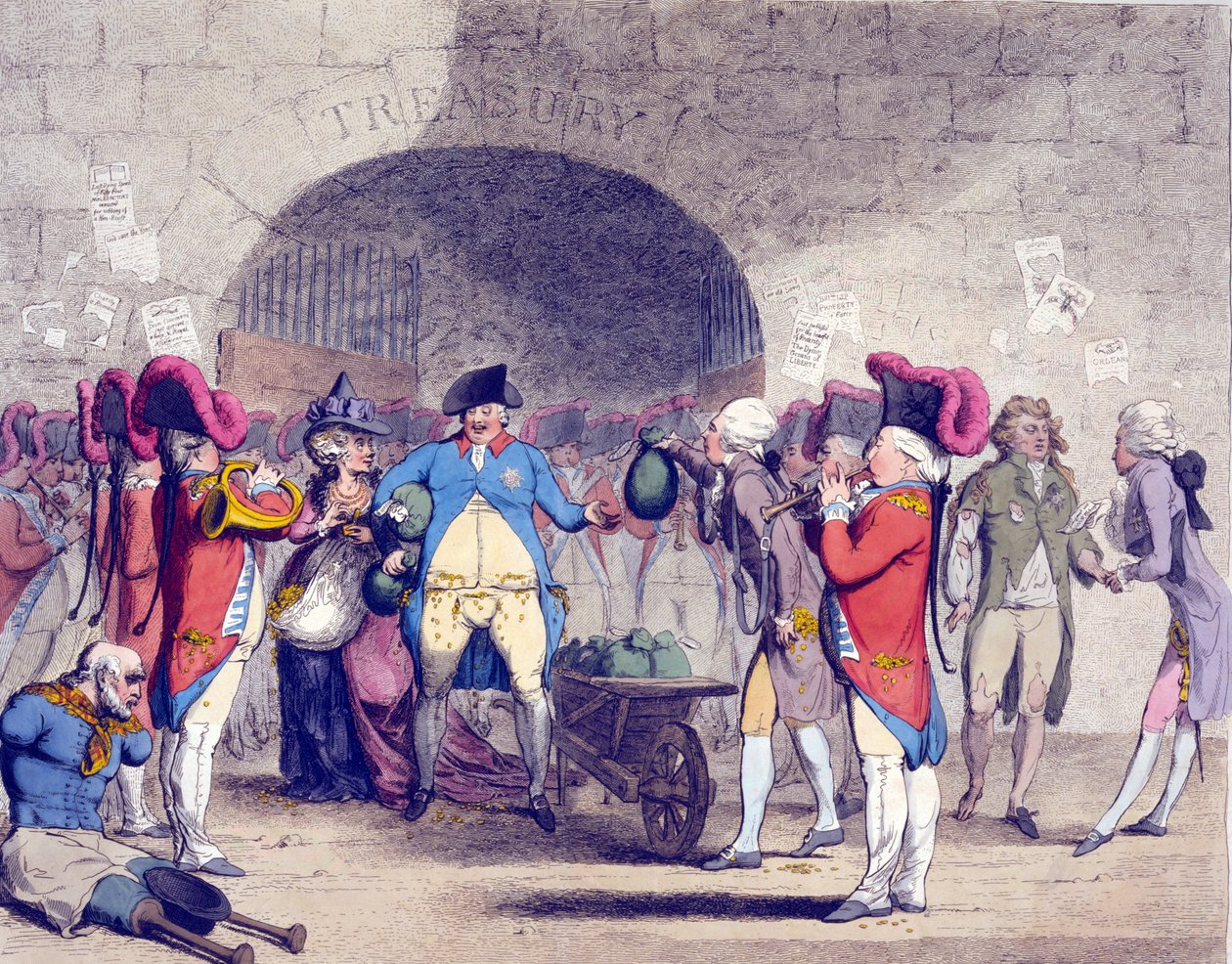 Uusi tapa maksaa valtionvelka Karikatyyri, 1786 tekijältä James Gillray