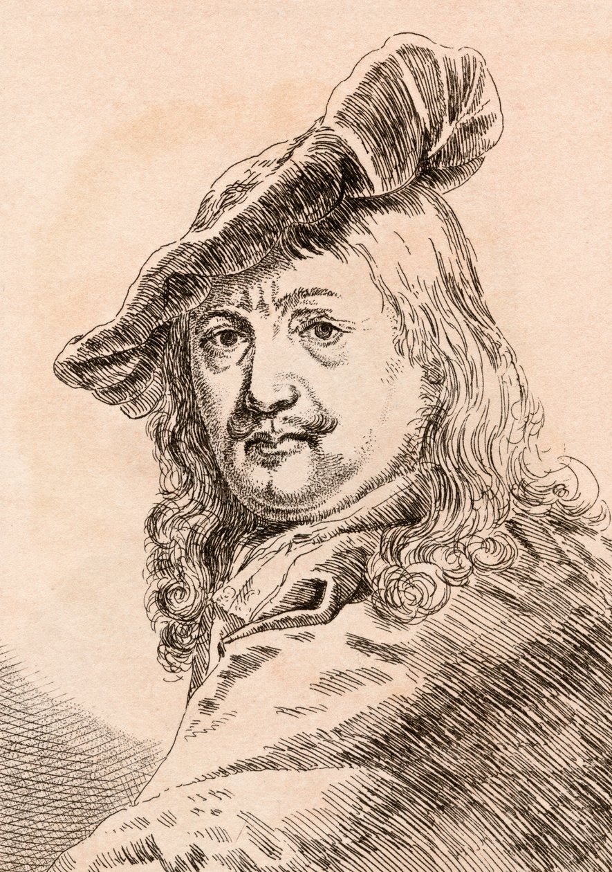 Gerard Dou, kuvitus teoksesta "75 Portraits Of Celebrated Painters From Authentic Originals" (75 muotokuvaa kuuluisista taidemaalareista aidoista originaaleista), julkaistu Lontoossa 1817. tekijältä James Girtin