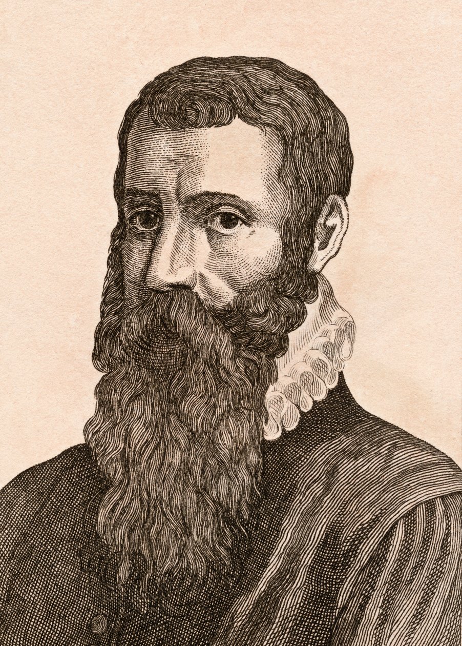 Jan Brueghel vanhempi, kuvitus teoksesta "75 Portraits Of Celebrated Painters From Authentic Originals" (75 muotokuvaa kuuluisista taidemaalareista aidoista originaaleista), julkaistu Lontoossa 1817. tekijältä James Girtin