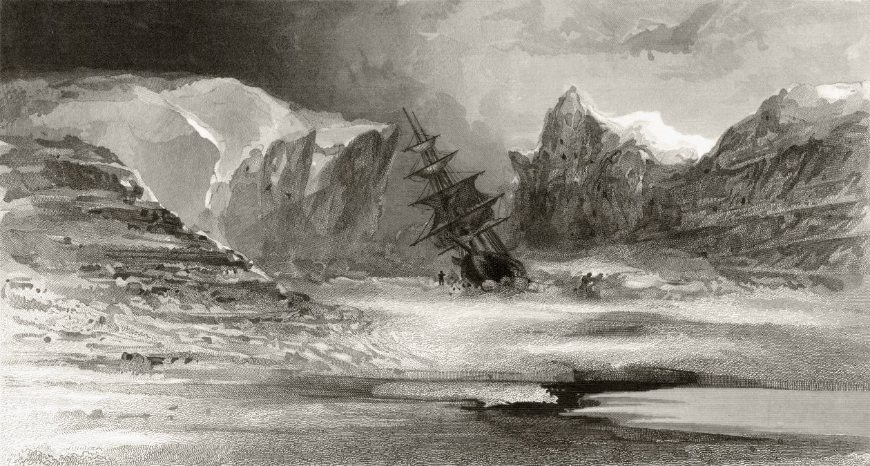 Nip off Cape Cornelius Grinnell, Forge Bay, kaiverrettu A.W. Graham, tohtori Elisha Kent Kanen (1820-57) julkaisusta "Arctic Explorations in the Years 1853, 54, 55", osa I, julkaisi Philadelphia, 18. tekijältä James Hamilton