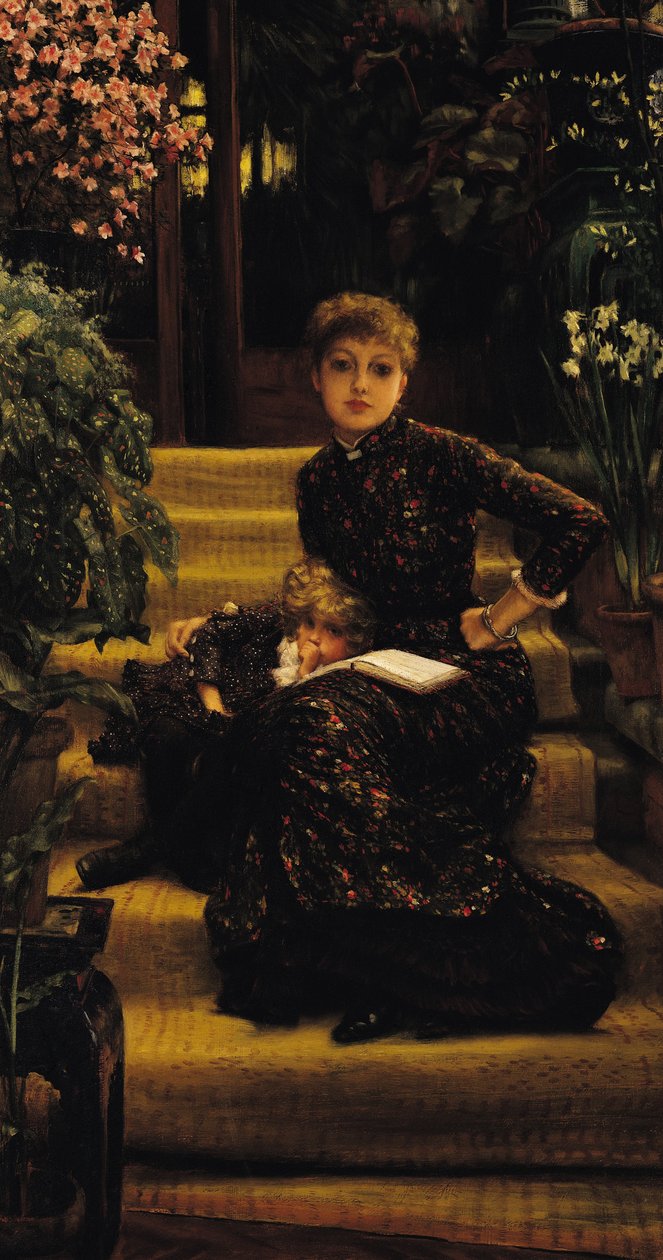 Äiti ja lapsi tai vanhempi sisar, n. 1881 tekijältä James Jacques Joseph Tissot