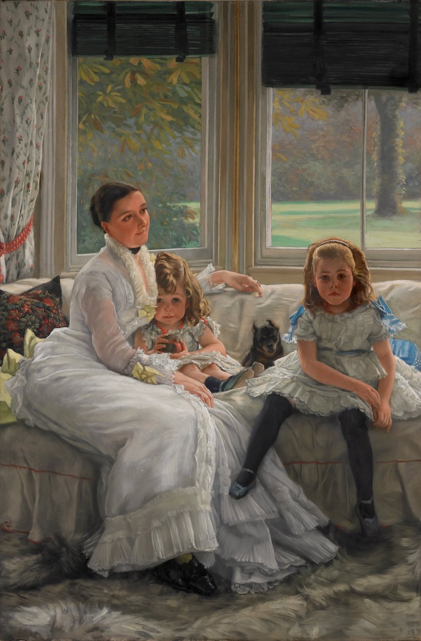 Muotokuva rouva Catherine Smith Gillistä ja kahdesta hänen lapsestaan tekijältä James Jacques Joseph Tissot
