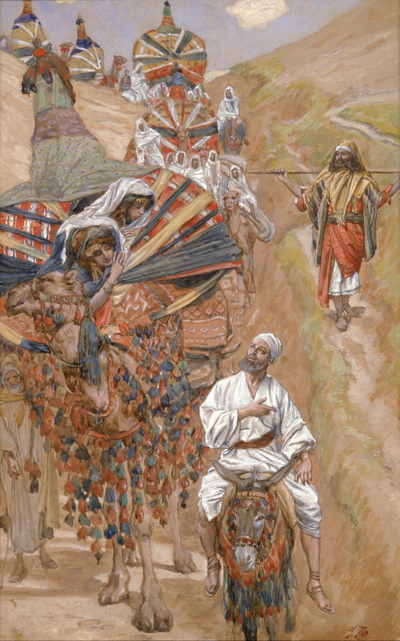 Rebekka tapaa Iisakin tien varrella tekijältä James Jacques Joseph Tissot
