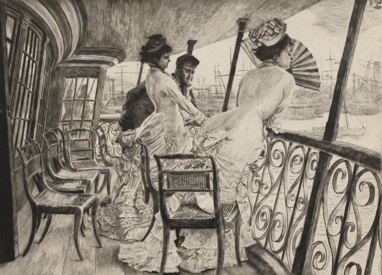 Galleria H.M.S. Calcutta (Laivan matkamuisto laivalla) tekijältä James Jacques Joseph Tissot