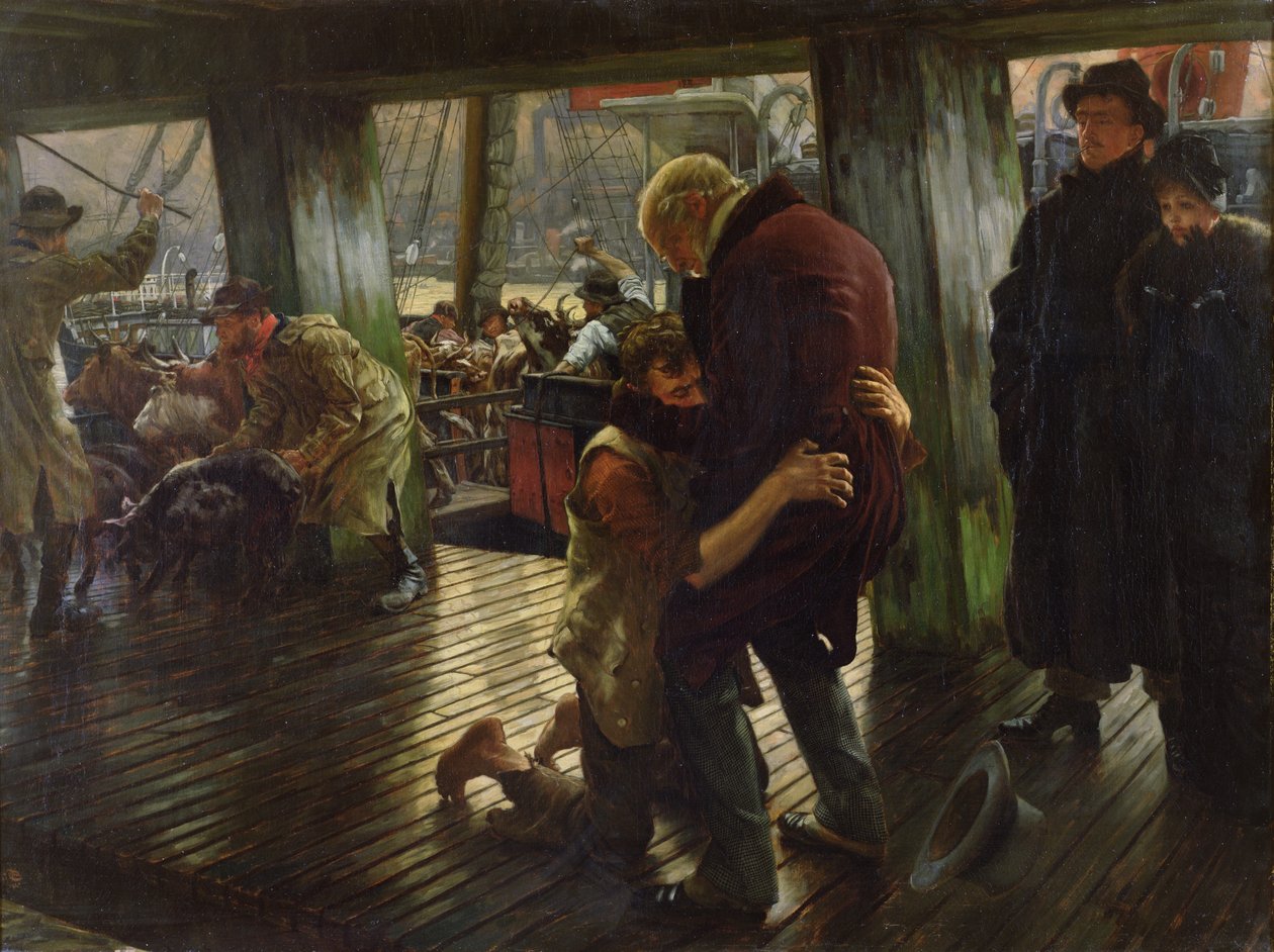 Tuhlaajapoika nykyelämässä: Paluu, 1880 (katso luonnos kohdasta 45478) tekijältä James Jacques Joseph Tissot
