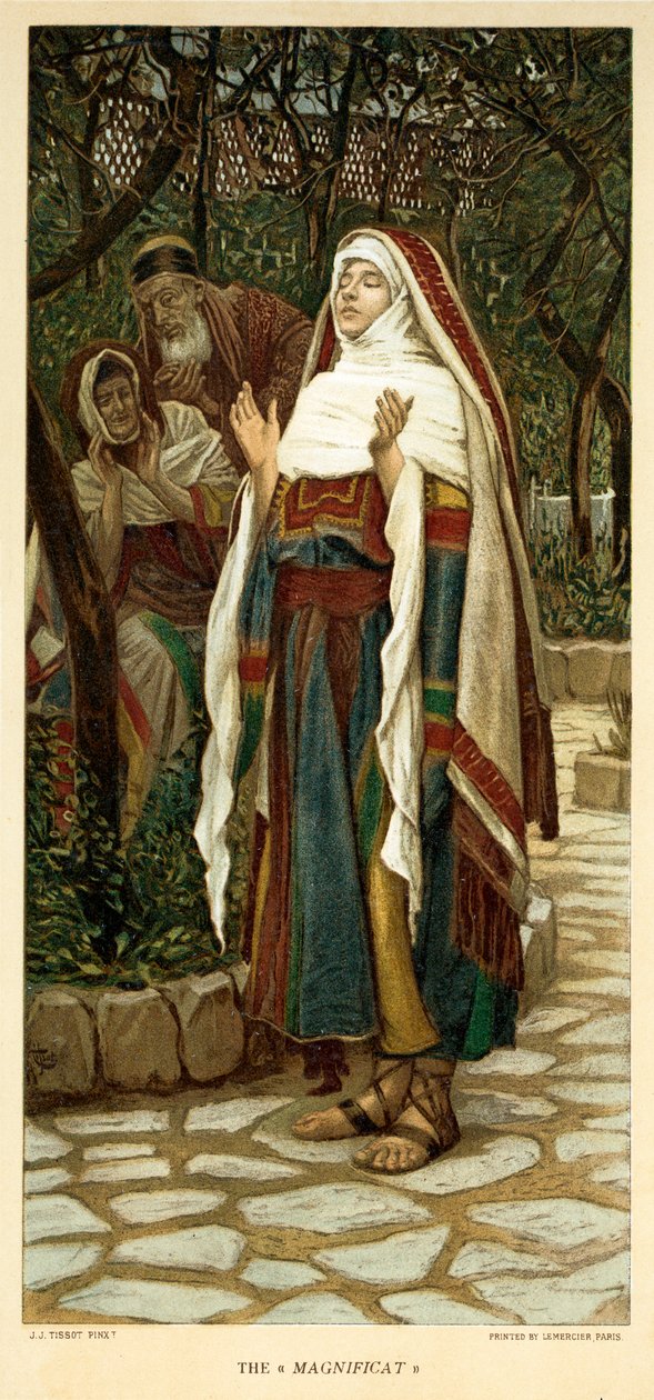 The Magnificat, Saint Luke - Luku 1 - Raamattu tekijältä James Jacques Joseph after Tissot