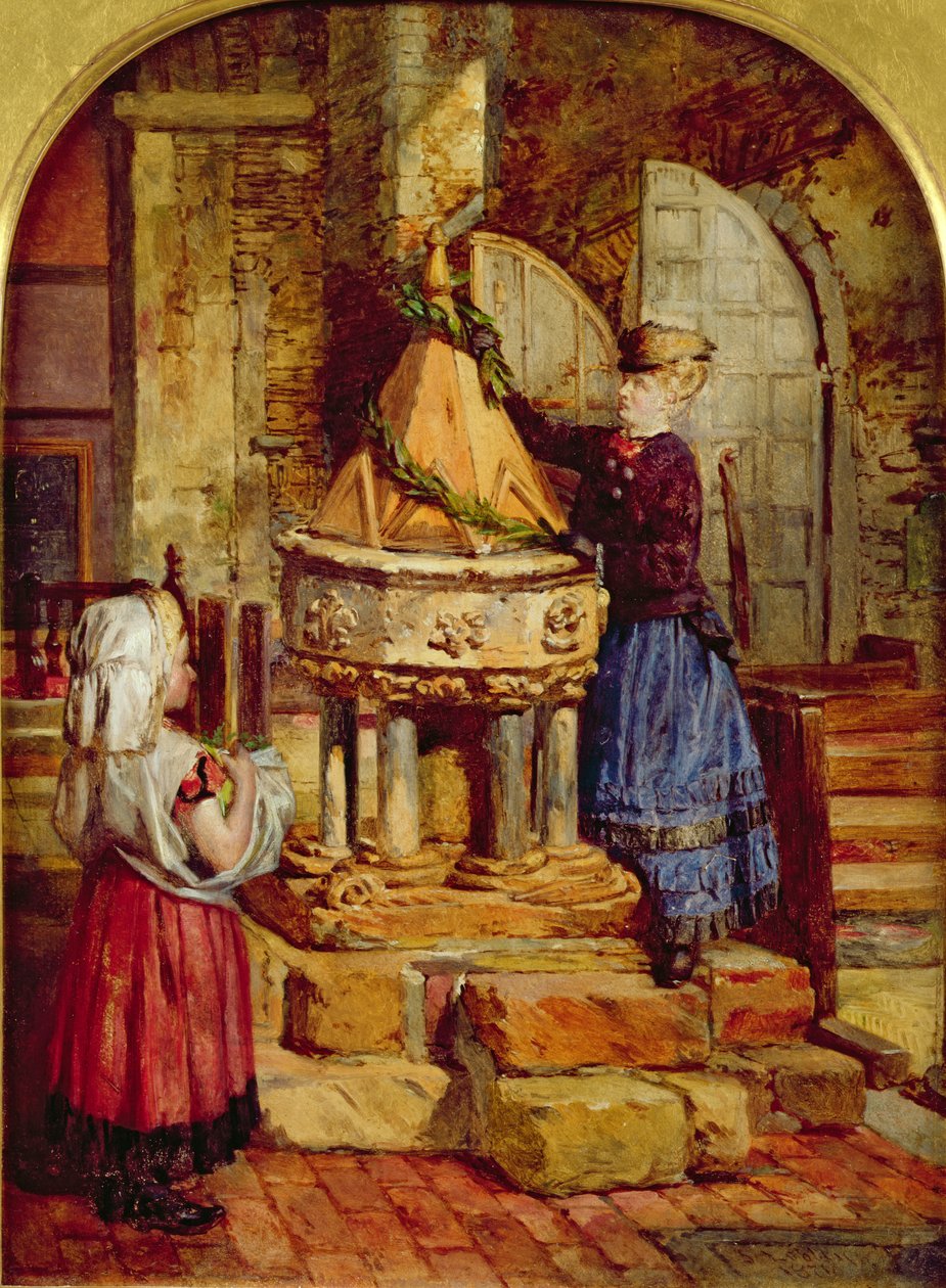Vanhan fontin koristelu, 1871 tekijältä James Lobley