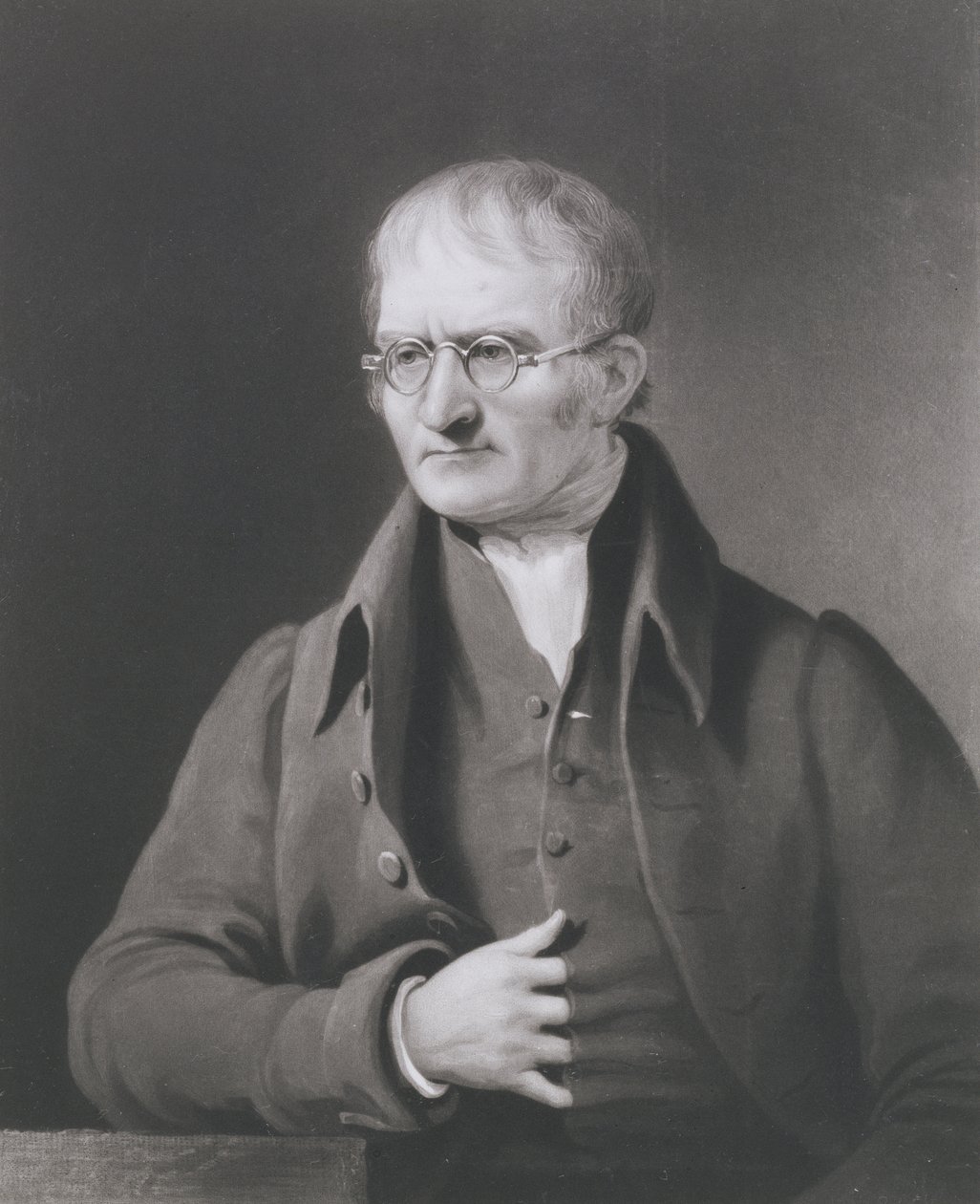 C. Turnerin kaivertama John Daltonin (1766-1844) muotokuva tekijältä James Lonsdale