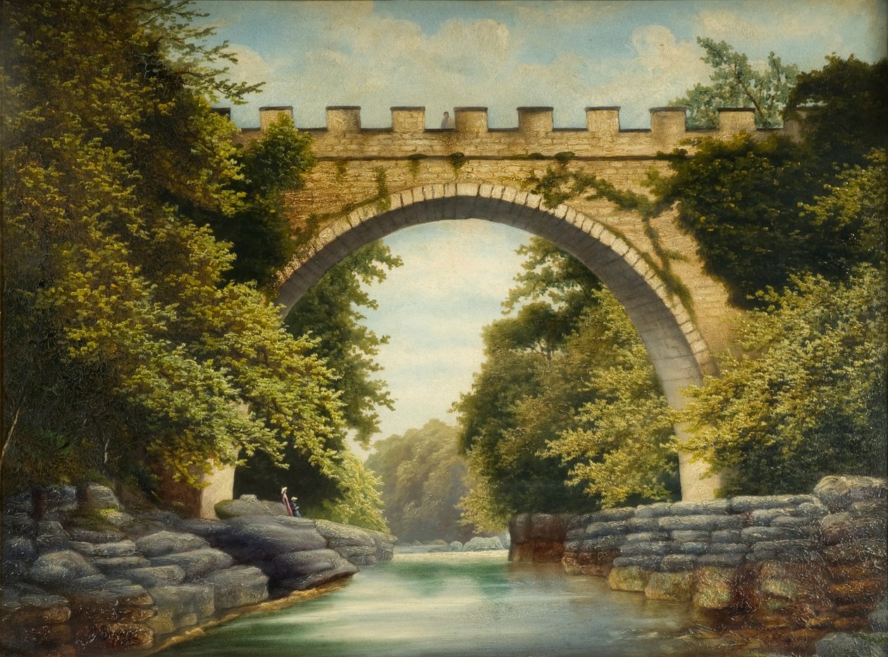 Abbey Bridge, Barnard Castle, 1882 tekijältä James Miller Brown