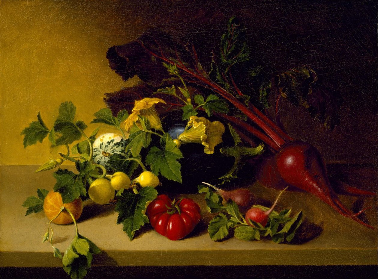 Asetelma vihannesten kanssa tekijältä James the Elder Peale