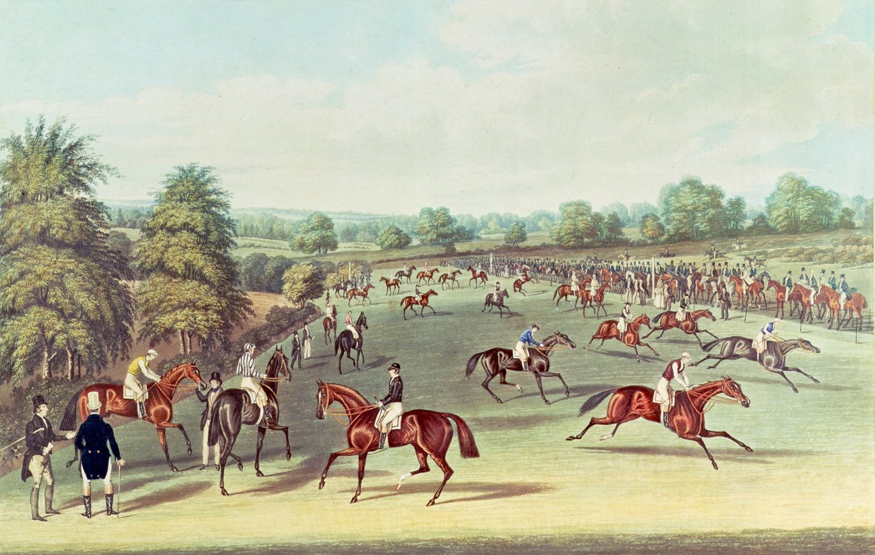 Epsom: valmistautuu aloittamaan, 1830 tekijältä James Pollard