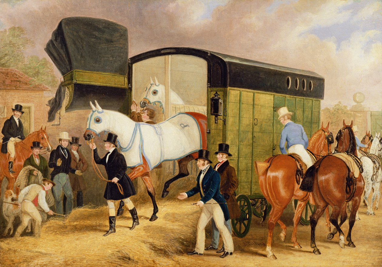 The Derby Pets: The Arrival, 1842 tekijältä James Pollard