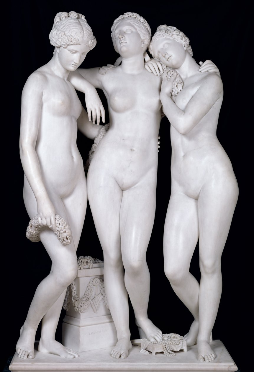 The Three Graces, 1831 (marmori) (katso lisätietoja 164658, 164659) tekijältä James Pradier