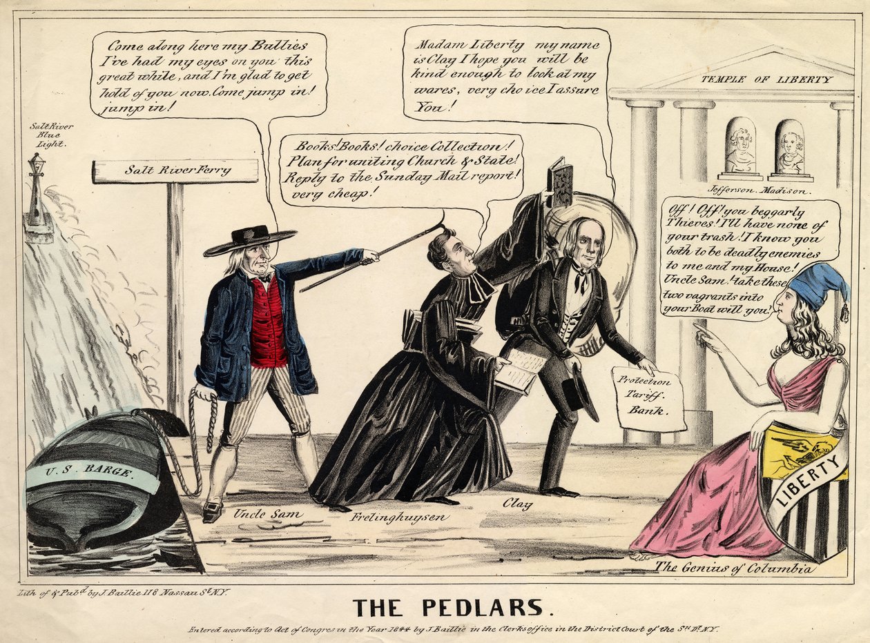 The pedlars, julkaistu New Yorkissa, 1844 tekijältä James S. Baillie