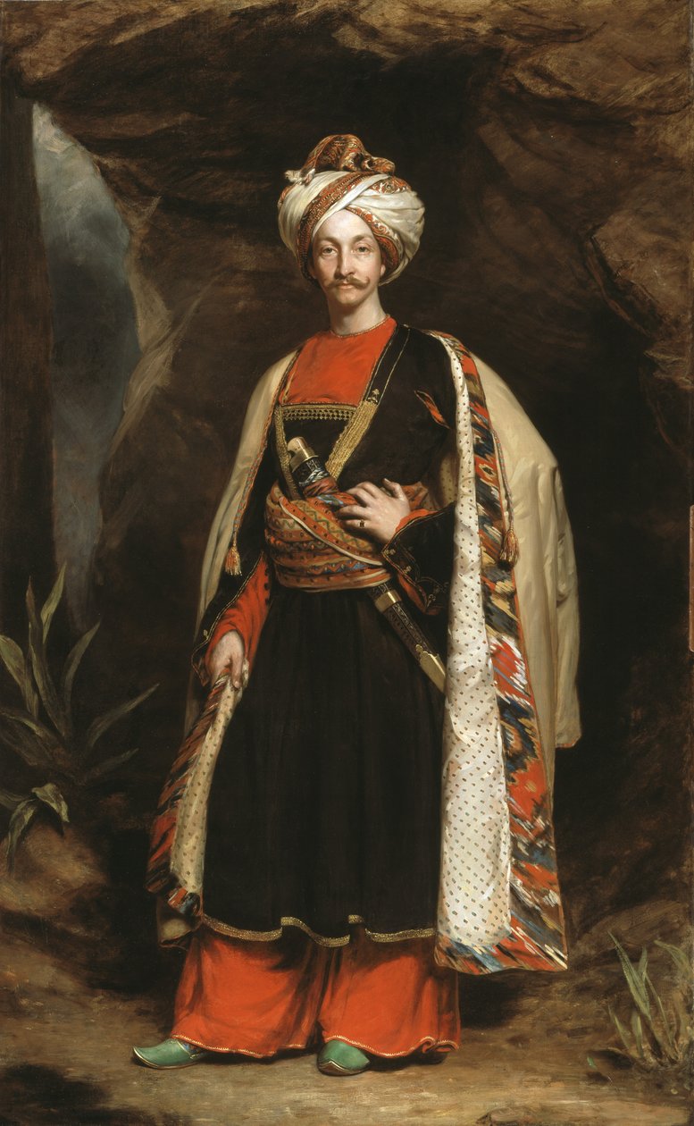 Kapteeni Colin Mackenzie afgaanipuvussaan, noin 1842. tekijältä James Sant