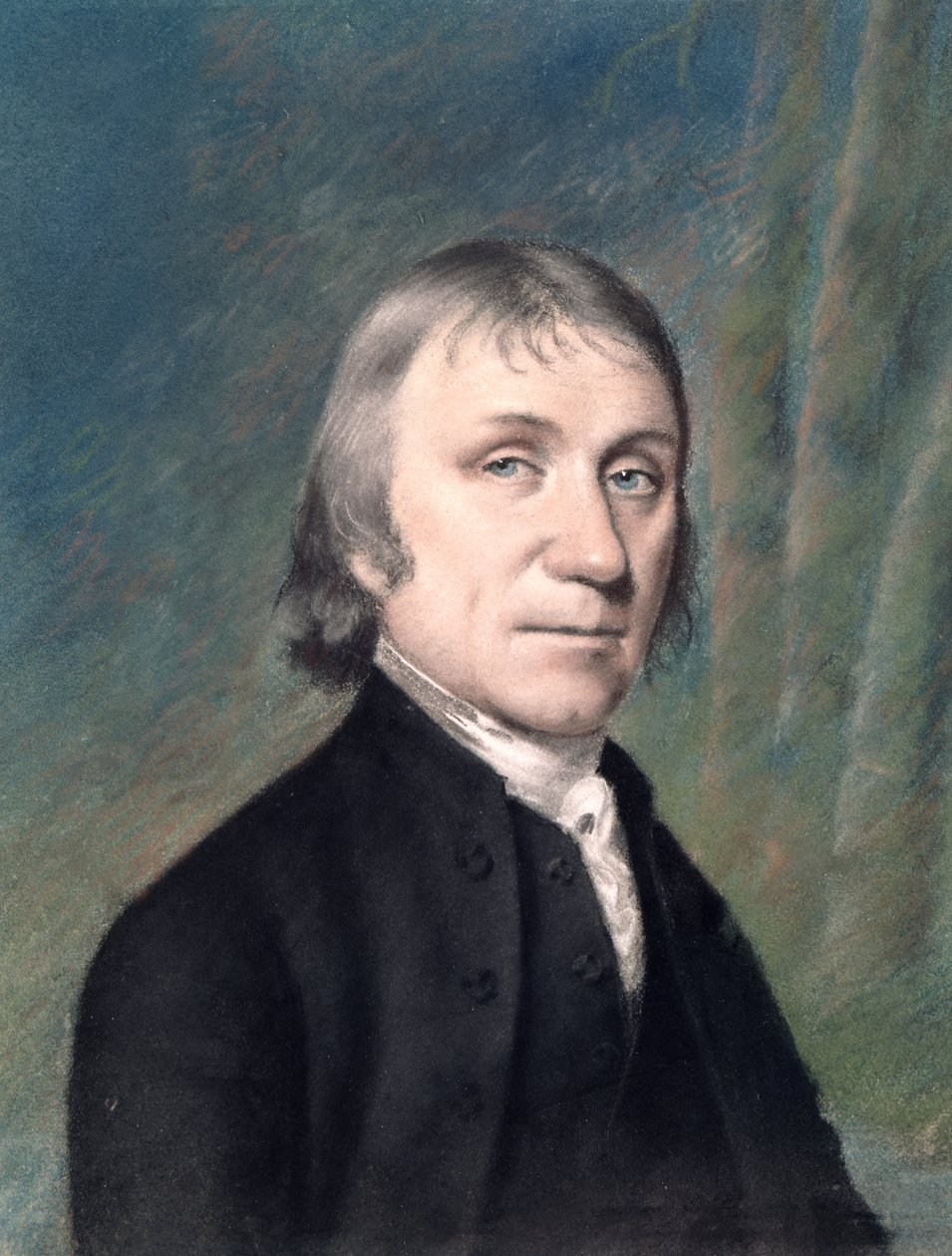 Joseph Priestleyn (1733-1804) muotokuva, n. 1797 (pastelli paperille) tekijältä James Sharples
