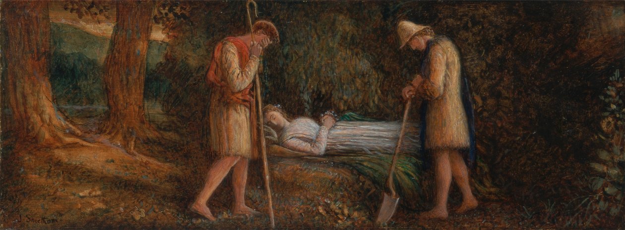 Imogen ja paimenet, Cymbeline, näytös IV, kohta II tekijältä James Smetham