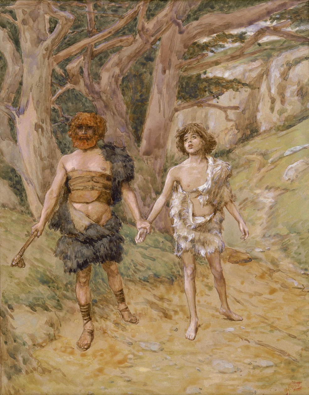 Kain johtaa Abelin kuolemaan tekijältä James Jacques Joseph Tissot