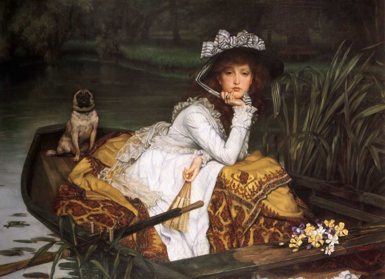 Nuori nainen veneessä tekijältä James Jacques Joseph Tissot