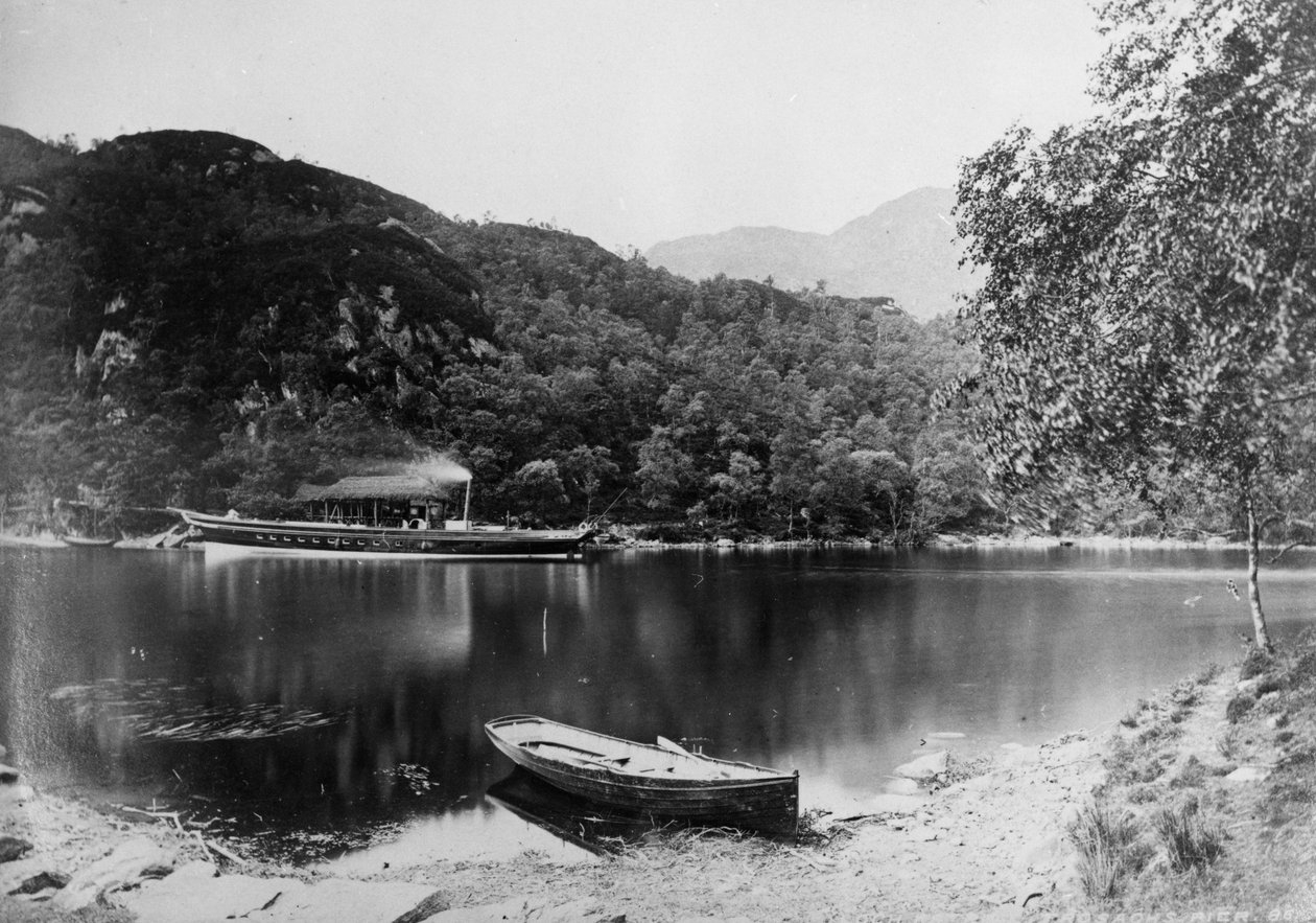 Loch Katrine - Trossachsin laituri, noin 1860-luku tekijältä James Valentine