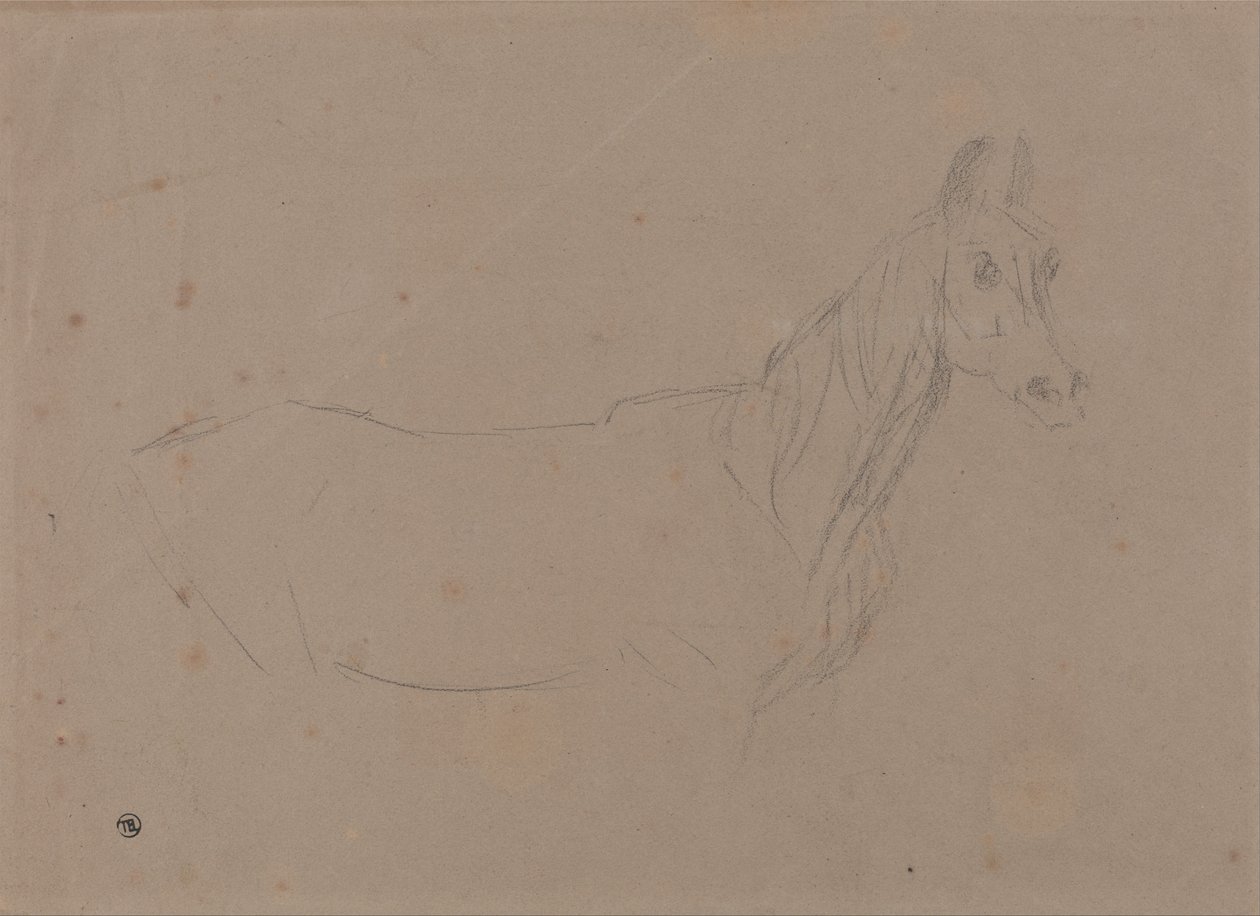 Mare, mahdollisesti tutkimus LAmour de Chevalille, päivätty 1827, Tate -galleriassa tekijältä James Ward