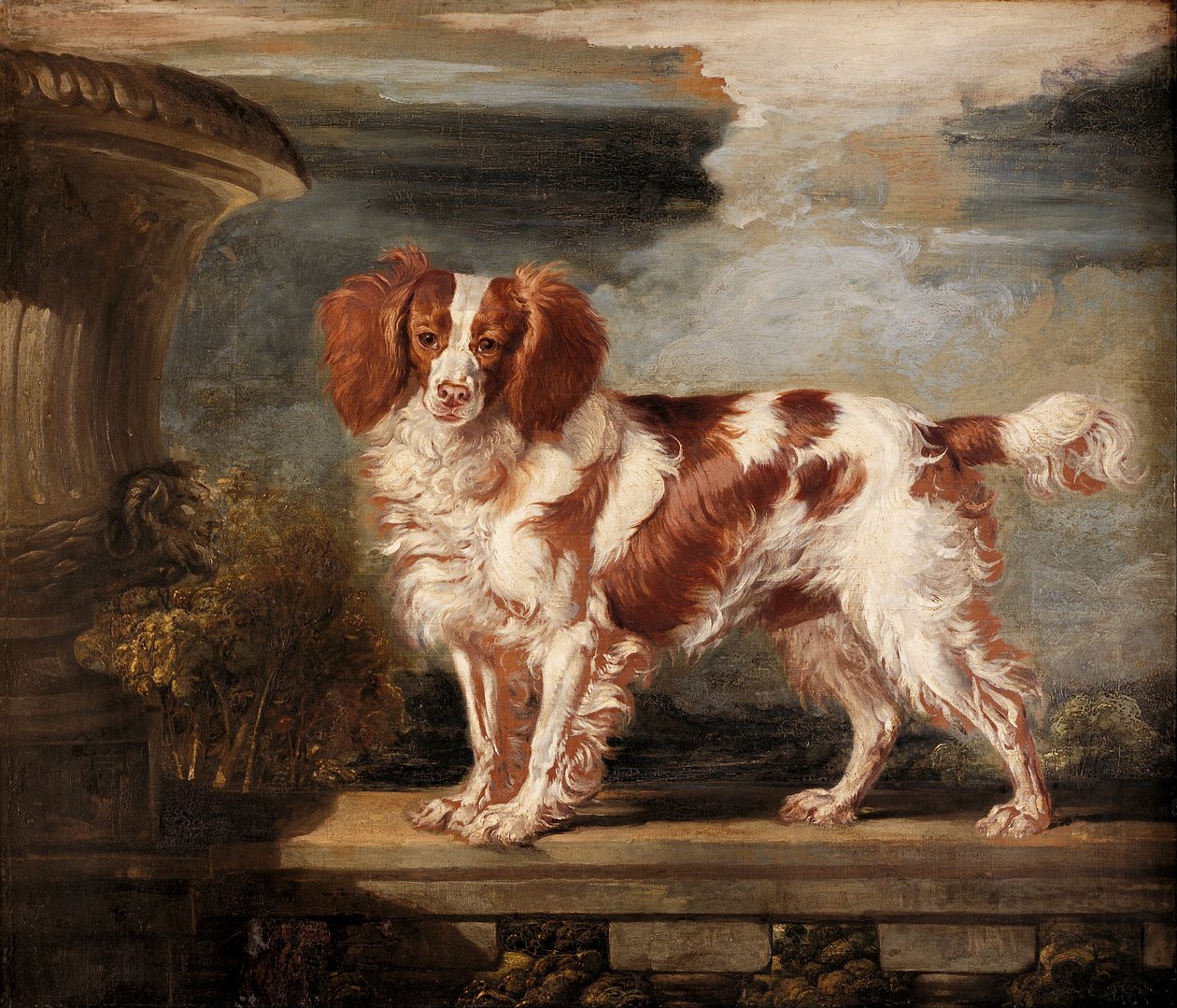 Portrait of Dash, suosikki spanieli, Lady Frances Vane-Tempestin omaisuus tekijältä James Ward