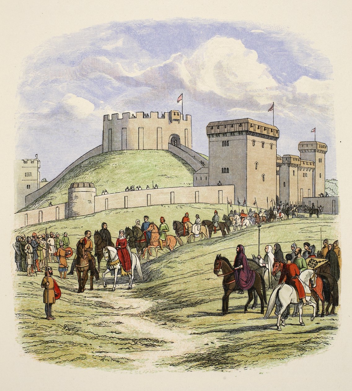 Matilda saa jäädä eläkkeelle Arundelista, julkaisusta A Chronicle of England eKr. 55–1485, pub. Lontoo, 1863 tekijältä James William Edmund Doyle