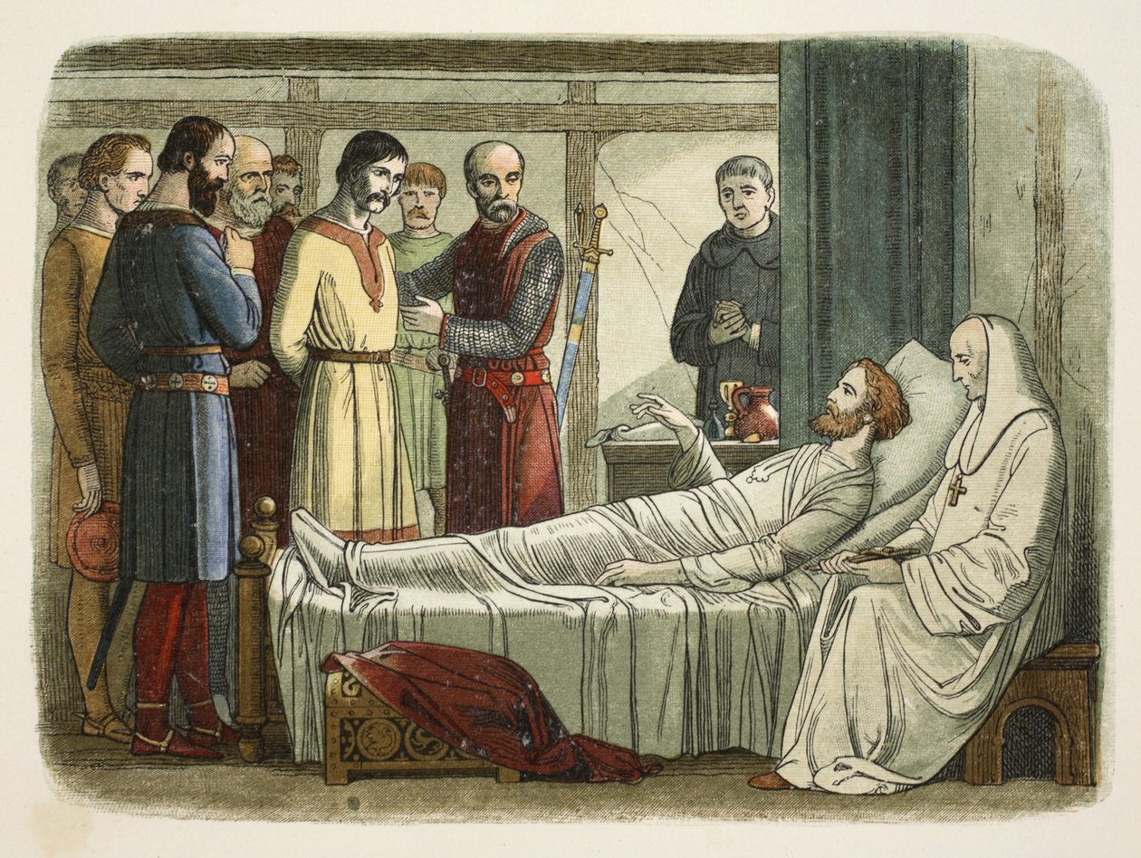 Richard armahtaa jousimiehen, joka ampui hänet, teoksesta A Chronicle of England BC 55 to AD 1485, pub. Lontoo, 1863 tekijältä James William Edmund Doyle