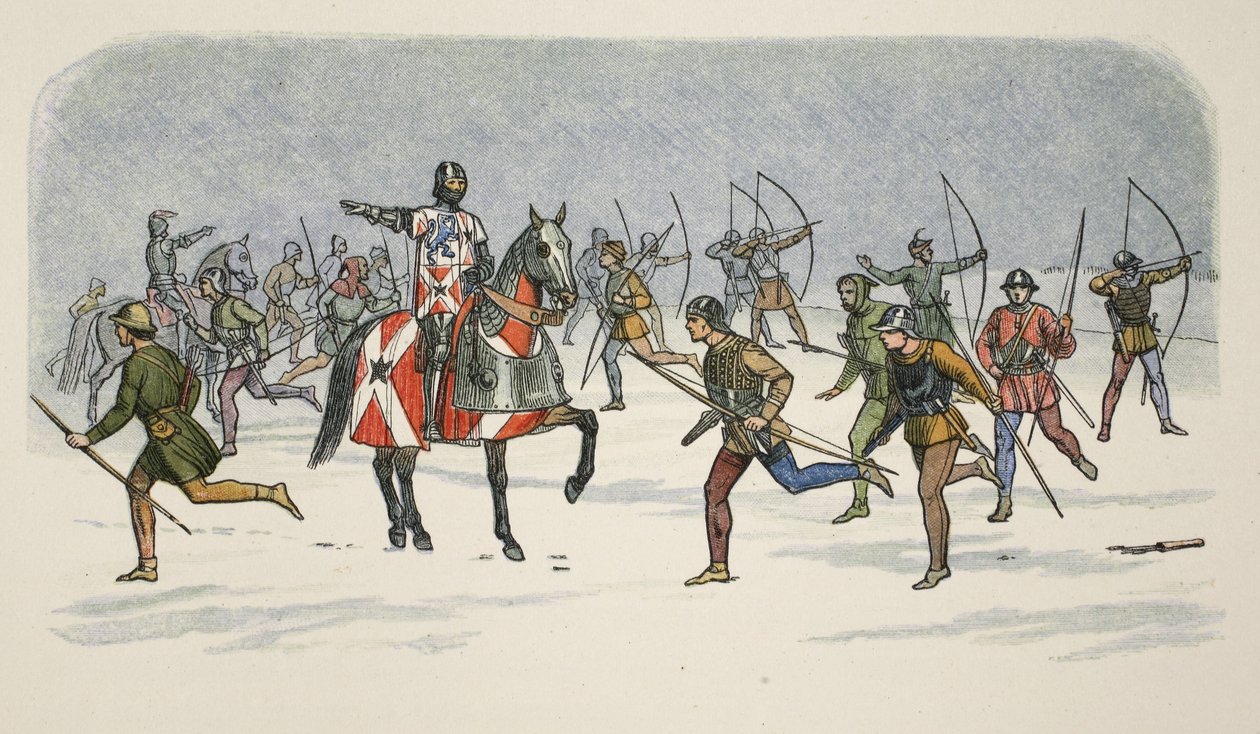 Lord Fauconbergin Stratagem Towtonissa, 29. maaliskuuta 1461, A Chronicle of England eKr. 55 - 1485 AD, pub. Lontoo, 1863 tekijältä James William Edmund Doyle
