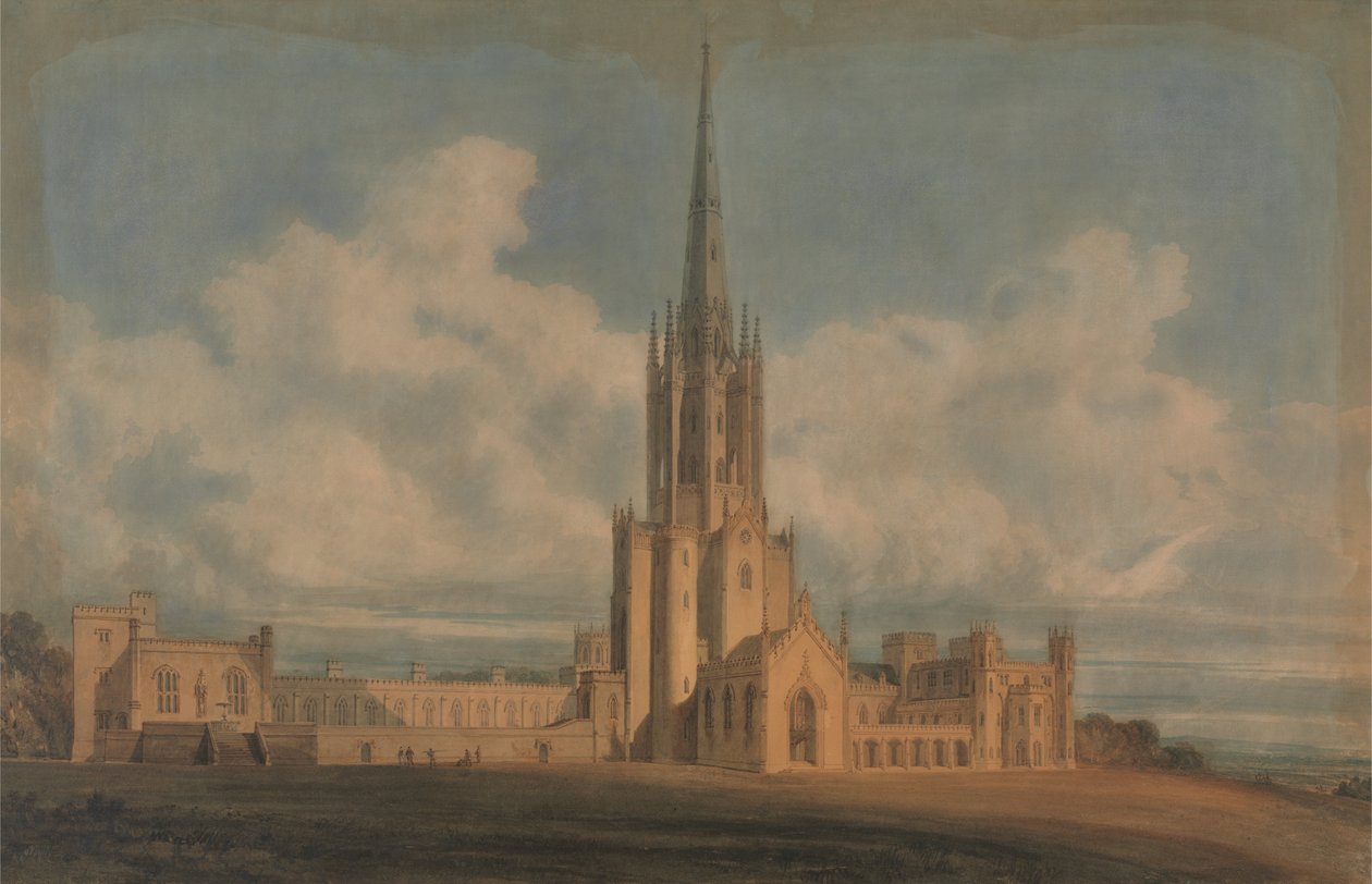 Suunniteltu muotoilu Fonthill Abbeylle, Wiltshire tekijältä James Wyatt