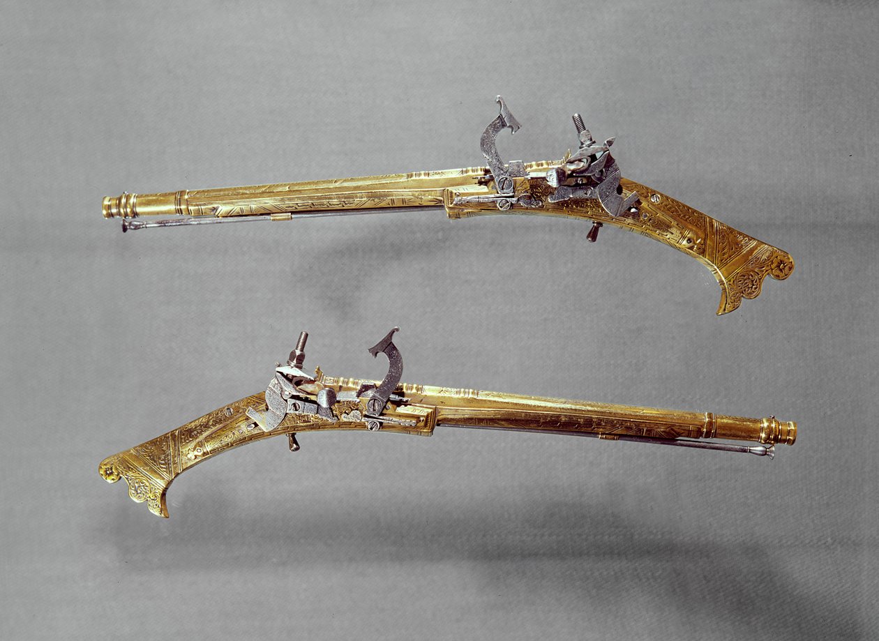Pistoolipari, 1624-26 (messinki ja teräs) tekijältä James Fellowes