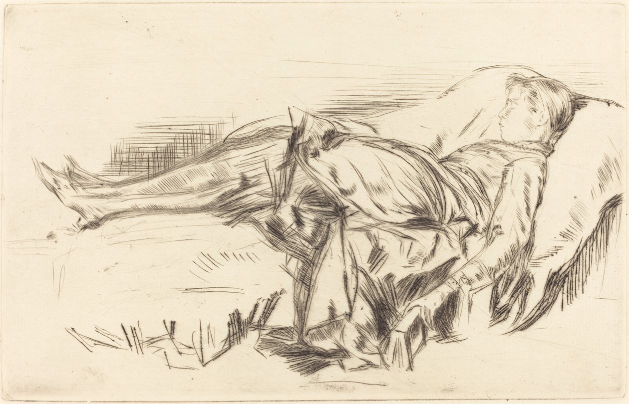 Lapsi sohvalla, nro 2, c. 18731875. tekijältä James Abbott McNeill Whistler