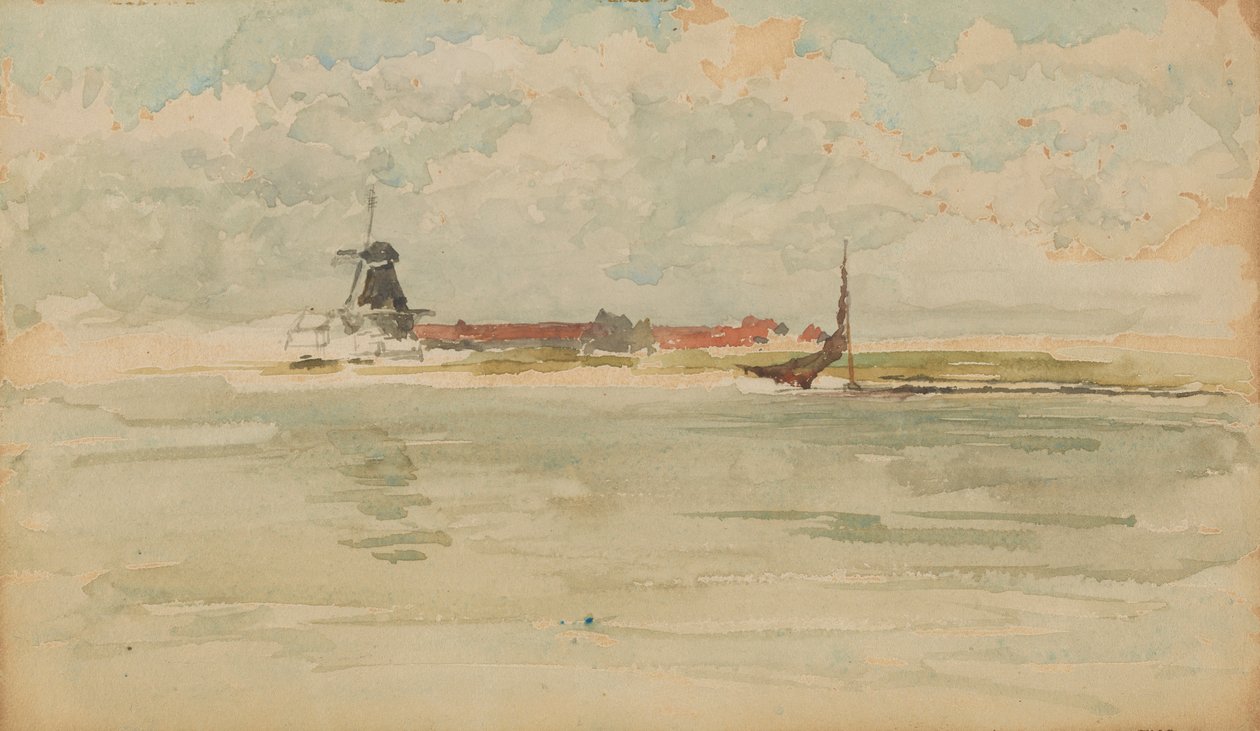 Pieni punainen muistiinpano - Dordrecht, 1884. tekijältä James Abbott McNeill Whistler