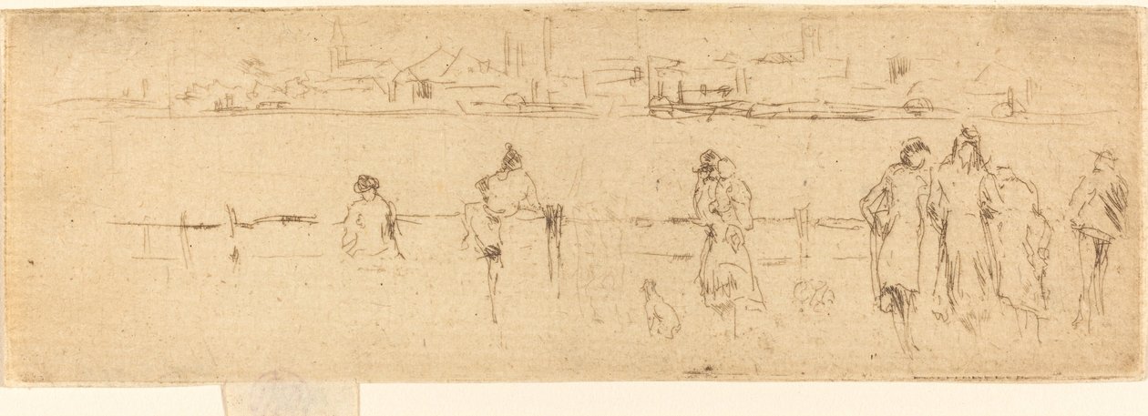 Luonnos pengerrestä, c. 18841886. tekijältä James Abbott McNeill Whistler