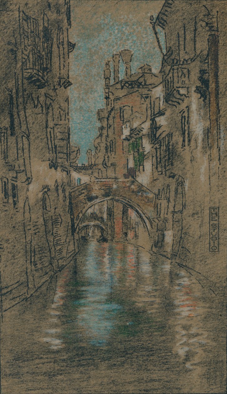 Venetsialainen kanava, vuodelta 1880 tekijältä James Abbott McNeill Whistler