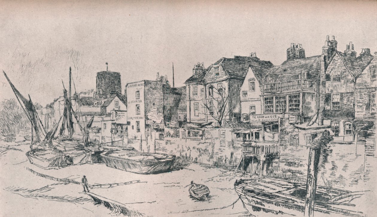 Adam ja Eeva: Old Chelsea, 1879, 1903 tekijältä James Abbott McNeill Whistler