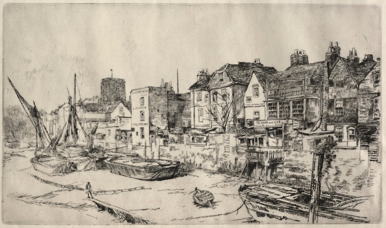 Adam and Eve Tavern, Old Chelsea. tekijältä James Abbott McNeill Whistler