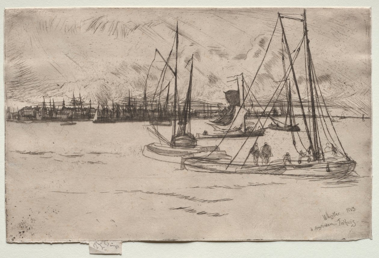 Amsterdam Tolhuisista, 1863. tekijältä James Abbott McNeill Whistler