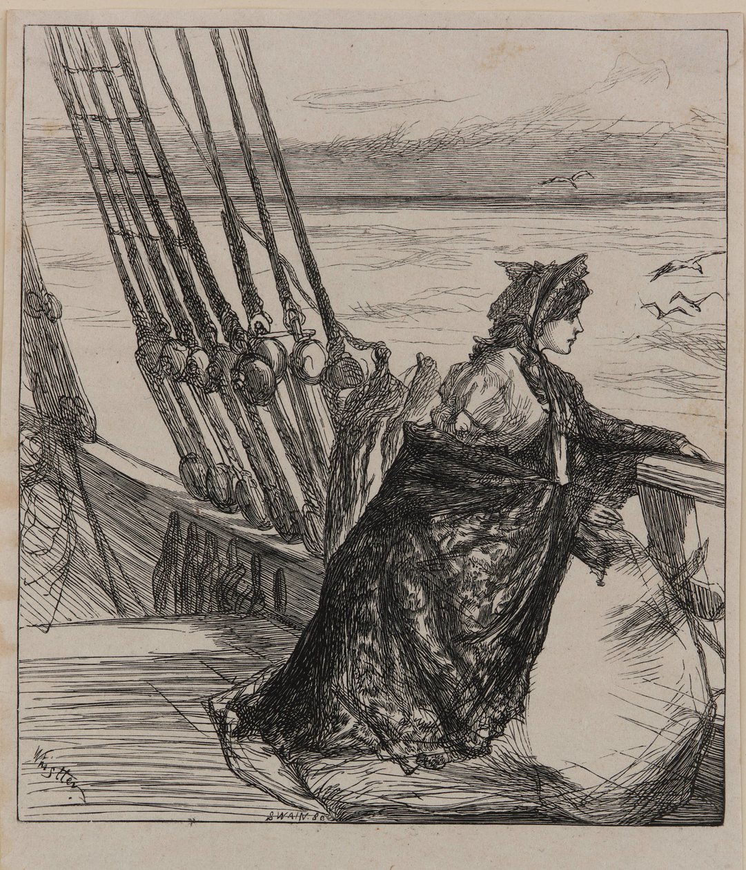 Kuvitus Majorin tyttärelle, 1862. tekijältä James Abbott McNeill Whistler