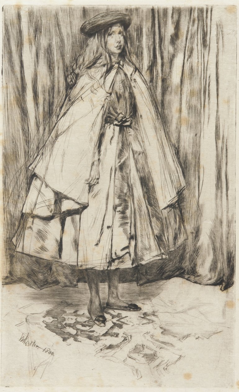 Annie Haden, 1860 (kuivakärki paperilla) tekijältä James Abbott McNeill Whistler