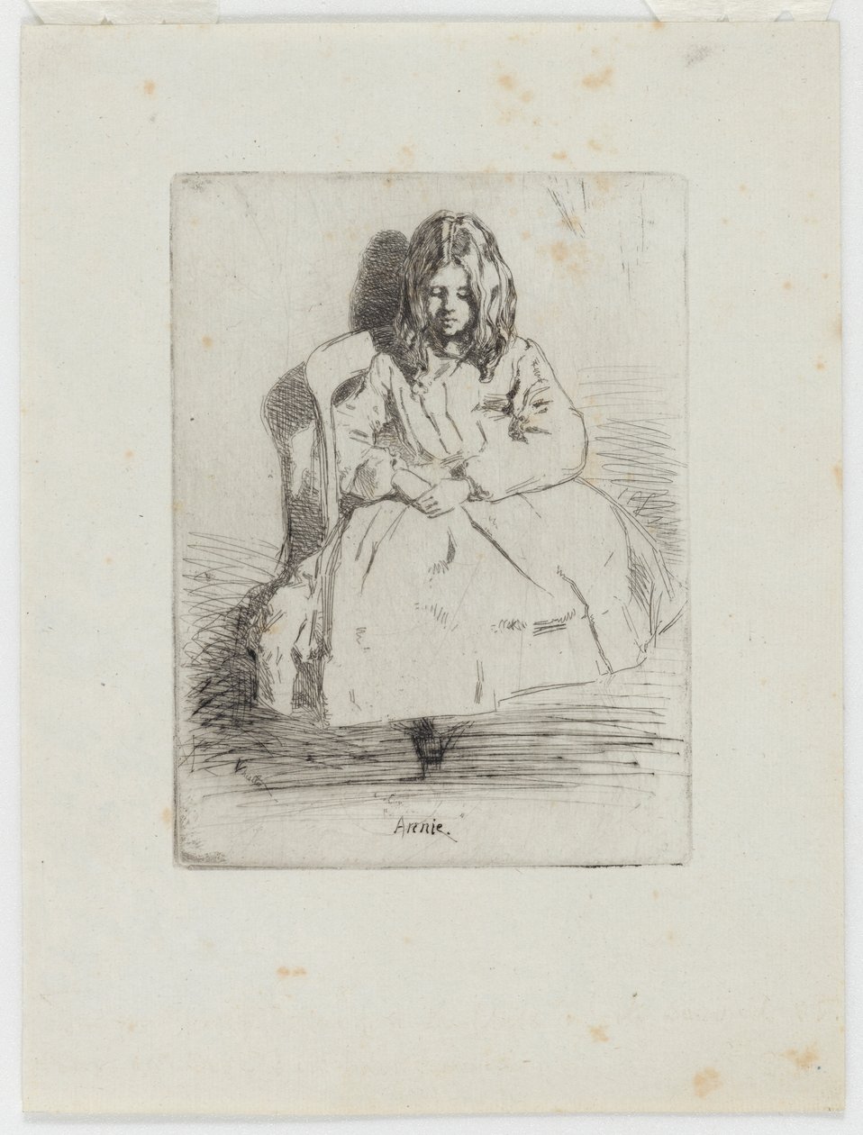 Annie, istuu, 1858. tekijältä James Abbott McNeill Whistler