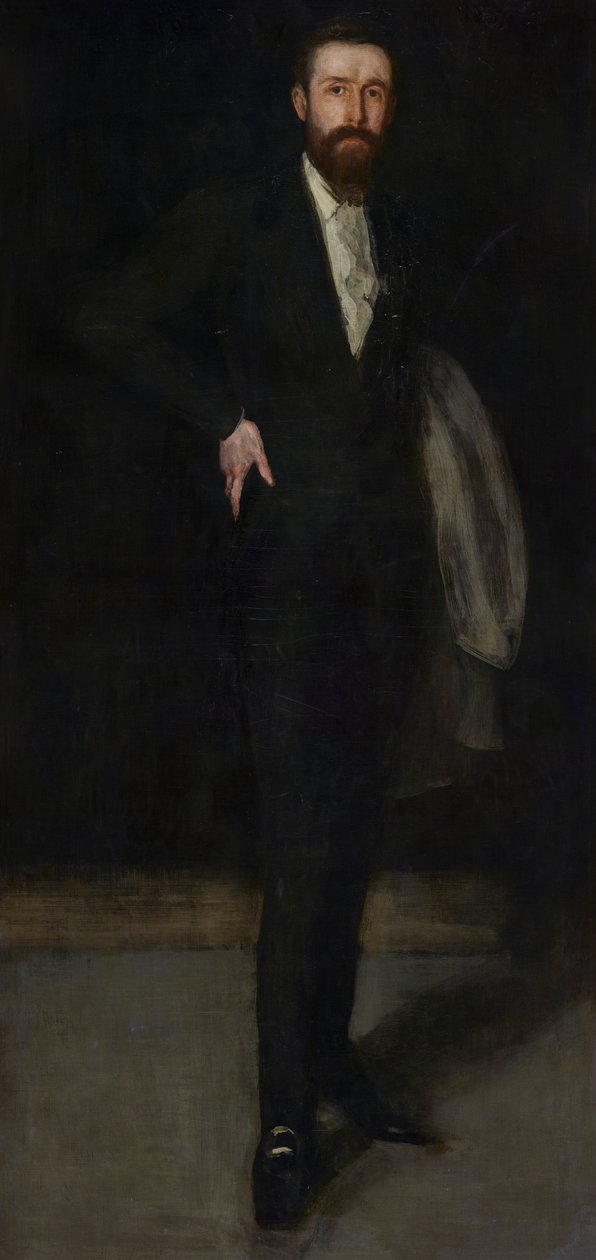 Sovitus mustalla: F. R. Leylandin muotokuva, 1870-1873. tekijältä James Abbott McNeill Whistler