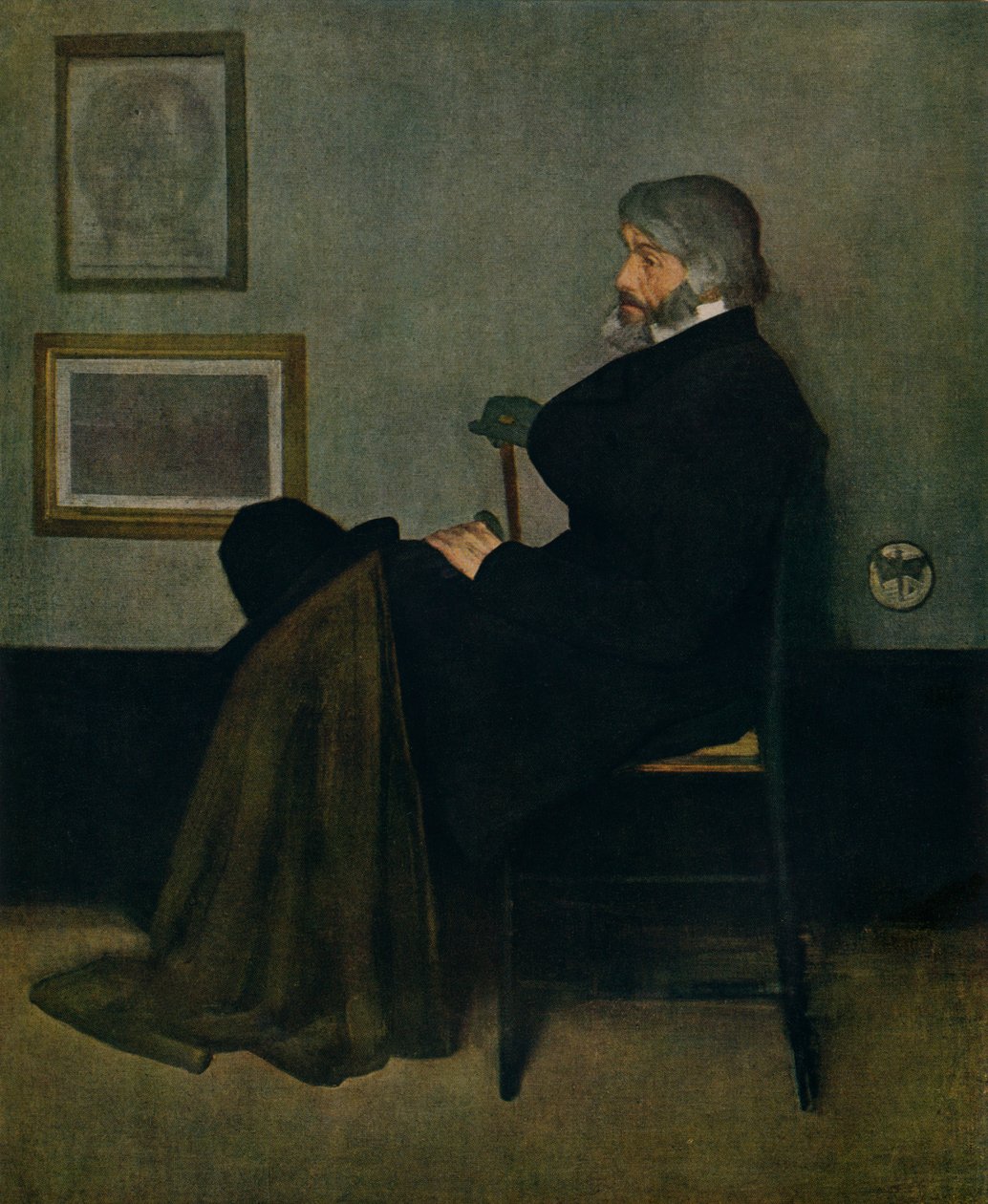 Sovitus harmaalla ja mustalla, nro 2: Thomas Carlyle, c1872 tekijältä James Abbott McNeill Whistler