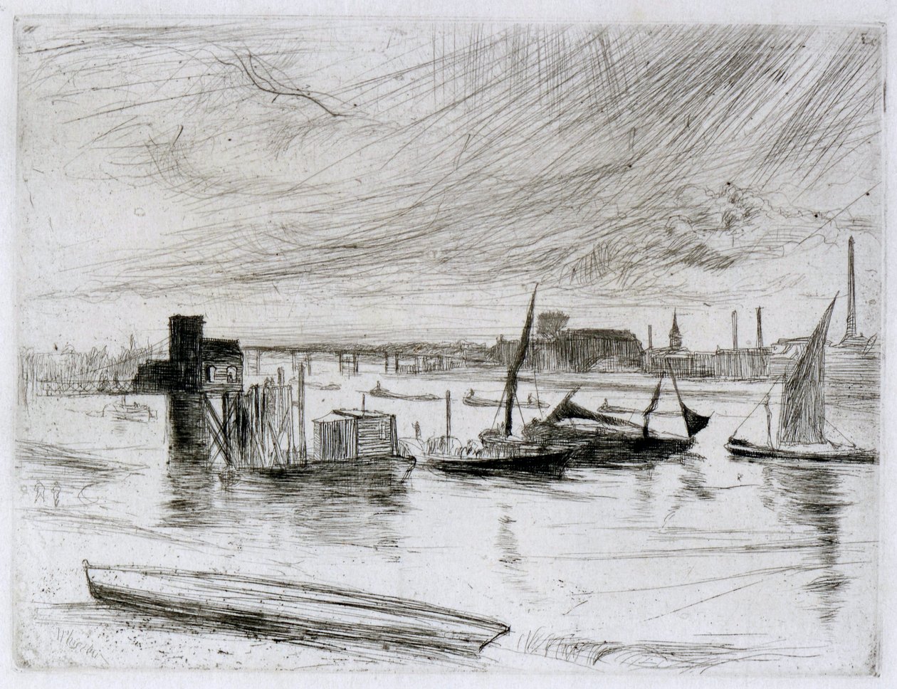 Battersea Dawn (Cadogan Pier) tekijältä James Abbott McNeill Whistler