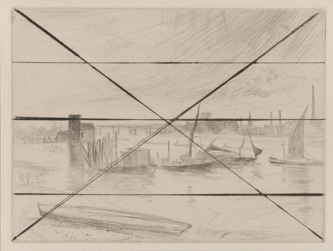 Battersea Dawn Cadogan Pier, 1861. tekijältä James Abbott McNeill Whistler