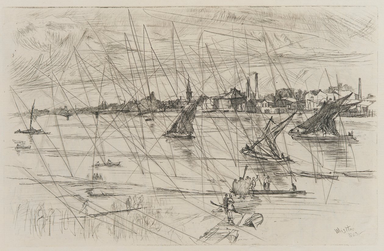 Battersea Reach, 1863. tekijältä James Abbott McNeill Whistler